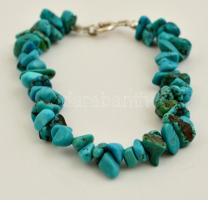 Türkiz gyöngyökből fűzött karkötő és nyaklánc