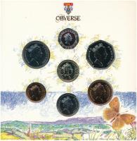 Nagy-Britannia 1989. 1p-1Ł (7xklf) forgalmi sor karton díszcsomagolásban, ragasztó elengedett T:BU
...