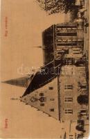 Bártfa, Bardejov, Bardiov - 2 db régi városképes lap: Fő tér, Régi városháza. mixed quality / 2 pre-...