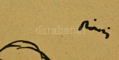 Rippl-Rónai József (1861-1927): Fünfzig Handzeichnungen. Eredeti félpergamen mappájában. Cinkográfia...