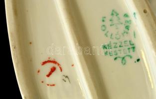 Hollóházi retró lány, kézzel festett, jelzett, hibátlan, m:24 cm