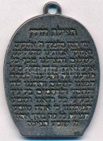 Szerencsehozó fém medál, 5,5×4 cm