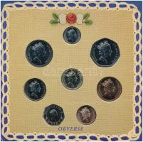 Nagy-Britannia 1990. 1p-1Ł (8xklf) forgalmi sor karton díszcsomagolásban, ragasztó elengedett T:BU
...