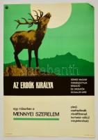 1969 Az erdők királya, magyar természetfilm és a Mennyi szerelem csehszlovák rövidfilm plakát, 82x56,5 cm