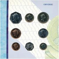 Nagy-Britannia 1994. 1p-2Ł (8xklf) forgalmi sor karton díszcsomagolásban, közte 1994. 50p Cu-Ni &quo...