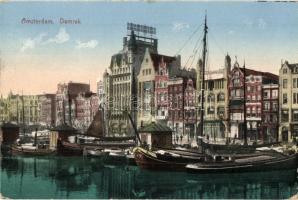 Amsterdam, Damrak / port with ships (EK)