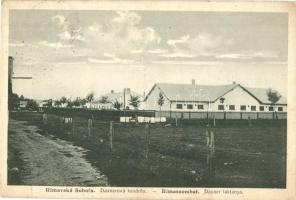 Rimaszombat, Rimavska Sobota; Daxnerová kasarna / Daxner laktanya. Sojka Alexander kiadása / military barracks + 1938 Rimaszombat visszatért So. Stpl.