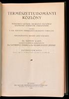 1933 Természettudományi Közlöny, 65. köt., teljes évfolyam egybekötve, kicsit kopott vászonkötésben