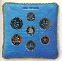 Nagy-Britannia 1988. 1p-1Ł (7xklf) forgalmi sor karton díszcsomagolásban, ragasztó elengedett T:BU
...