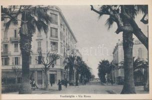 Ventimiglia, Riccordo; Via Roma, Via Cavour, Mercato dei Fiori - postcard booklet with 5 pre-1945 postcards