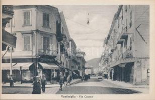 Ventimiglia, Riccordo; Via Roma, Via Cavour, Mercato dei Fiori - postcard booklet with 5 pre-1945 po...