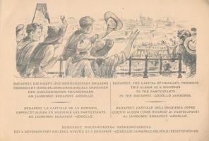 1933 Jamboree Budapest Hungaria 16 oldalas emlékfüzet a külföldi résztvevőknek, német, francia és an...
