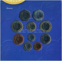 Nagy-Britannia 2003. 1p-2Ł (10xklf) forgalmi sor karton díszcsomagolásban, közte 2003. 50p Cu-Ni &qu...