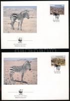 WWF Zebra sor 4 db FDC-n WWF Zebra set 4 FDC