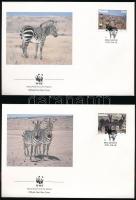 Zebra set on 4 FDC Zebra sor 4 db FDC-n