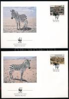 1991 WWF Zebra sor Mi 702-705 4 db FDC-n