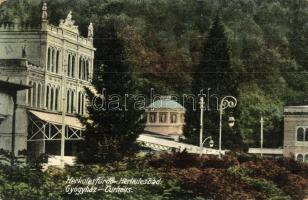 Herkulesfürdő, Baile Herculane; Ferenc udvar, gyógyház, fürdő / spa, sanatorium - 3 db régi képeslap...