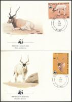 WWF: Antilop sor 4 FDC-n WWF: Antelope set on 4 FDC