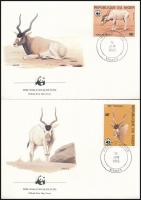 WWF: Antelope set on 4 FDC, WWF: Antilop sor 4 FDC-n
