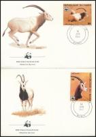 WWF: Antilop sor 4 FDC-n WWF: Antelope set on 4 FDC