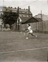 1934 B.E.A.C. teniszezők, 5 db fotónegatív, 6x9 és 4,5x6 cm