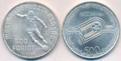 1981. 500Ft Ag "Labdarúgó Világbajnokság 1982" (2xklf) T:BU