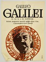 1969 Koleszár Erzsébet (1944-): Galileo Galilei. Az ész és a hit konfliktusa, bolgár-olasz film plakát, , 57x41 cm