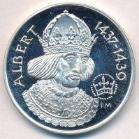 Fritz Mihály (1947-) 1989. "MÉE Székesfehérvár / Albert király" jelzett Ag emlékérem (35,7...