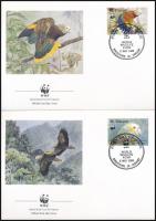 WWF St. Vincent Parrot set + 4 FDC WWF: Királyamazon sor + 4 FDC