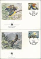 1989 WWF: Királyamazon sor Mi 1222-1225 + 4 FDC