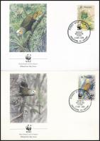 WWF: Saint Vincent amazon set + 4 FDC WWF: Királyamazon sor + 4 FDC