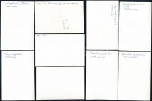 cca 1963-1964 Budapest, a Ferenciek tere környékén: utcaképek, vágányfektetés, renoválás, stb., össz...