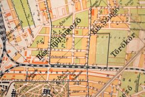 cca 1910 Kogutowitz Manó: Budapest Székesfőváros egész területének térképe. Kartonra kasírozva 100x8...