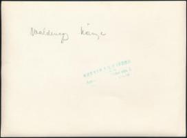 cca 1930 Egon Berger-Waldenegg és Kánya Kálmán, a Magyar Film Iroda felvétele, hátulján feliratozva,...