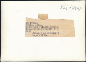 1954 Az Aranycsapat mérkőzése Uruguay ellen, fotó, hátulján feliratozva, 13×18 cm