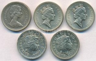 Nagy-Britannia 1984-2005. 1Ł (5xklf) T:2,2-
Great Britain 1984-2005. 1 Pound (5xdiff) C:XF,VF