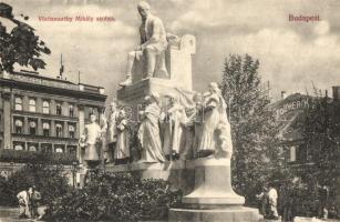Budapest V. Vörösmarty Mihály szobor, Gerbeaud kávéház. Divald Károly kiadása (Rb)
