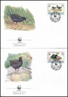 1991 WWF: Madár sor 4 db FDC-n Mi 513-516