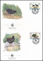 WWF Birds set 4 FDC WWF: Madár sor 4 db FDC-n