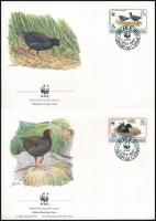 WWF: Madár sor 4 db FDC-n WWF Birds set 4 FDC