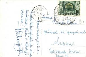 1940 Marosvásárhely, Targu Mures; bevonulás, emberek a házak tetején, Splendid és Hungária szállók, ...