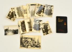 cca 1943 15 db katonai fotó + egy angol nyelvű katonai misekönyv.