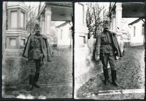 cca 1914-1918 Katonák az első világháborúban, 3 db modern nagyítás, 13x18 cm