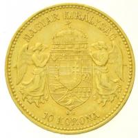 1898KB 10K Au "Ferenc József" Körmöcbánya (3.39g/0.900) T:2,2- / Hungary 1898KB 10 Korona ...