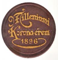 1896KB 1K Ag "Millenium" jó állapotban lévő, eredeti, bordó "Milleniumi Koronaérem - ...