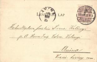 1898 Budapest XIV. Városliget, Kereskedelmi múzeum, nagy szökőkút. Károlyi György kiadása (EK)