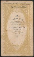 cca 1880 Gyerekek, keményhátú fotó Alkér Ede budavári műterméből, 10,5×6 cm