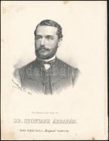 1867 Szontagh Ábrahám (1830-1902) orvosdoktor, homoeopata gyakorló orvos. Marastoni József kőnyomatos portréja / Lthographic portrtait. 21x27 cm