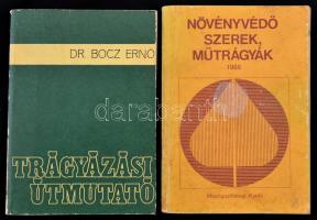 Vegyes könyvtétel, 4 db: 
A Magyar Népköztársaságban engedélyezett növényvédőszerek jegyzéke. 1969....