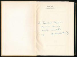 Kárpáti Aurél: A vándor visszanéz. Bp.,1963, Magvető. Kiadói egészvászon-kötés. A szerző által dedik...